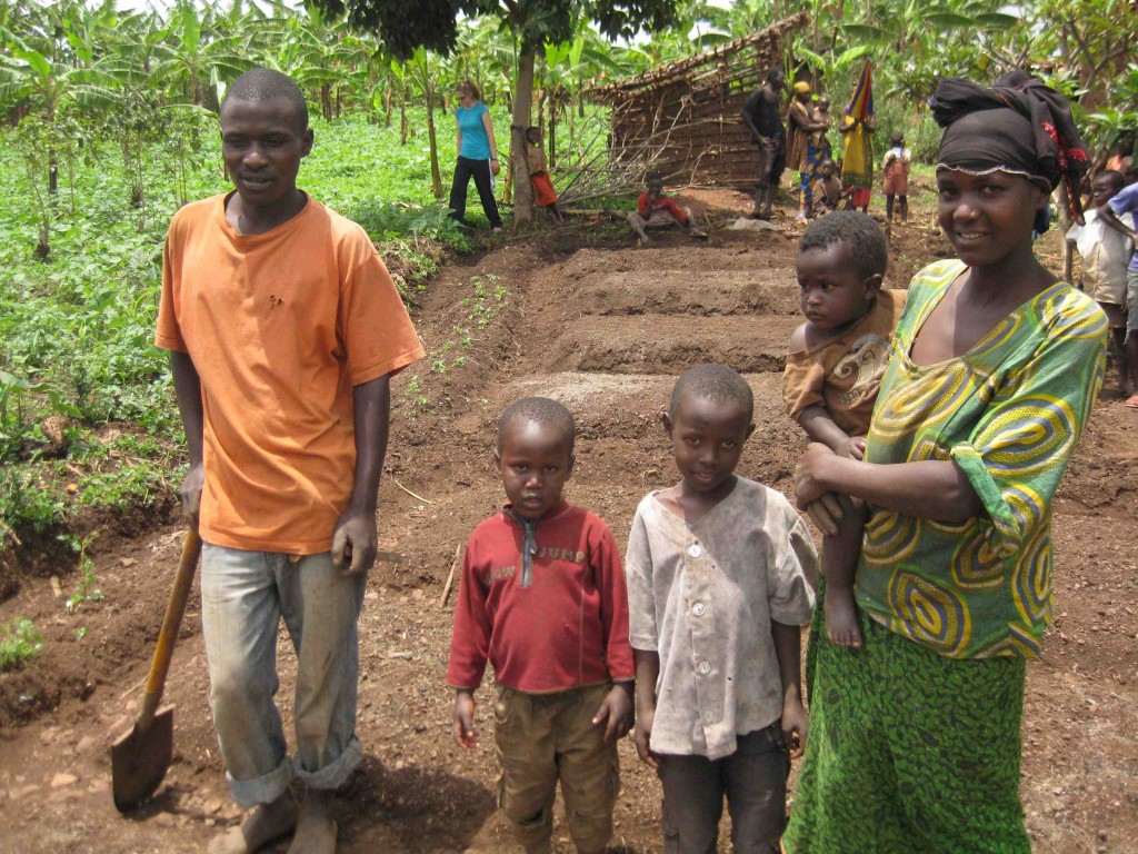 family and their garden